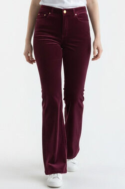 Jones New York Signature Purple Ribbed Jeans Women's Size 12 Stretch Denim